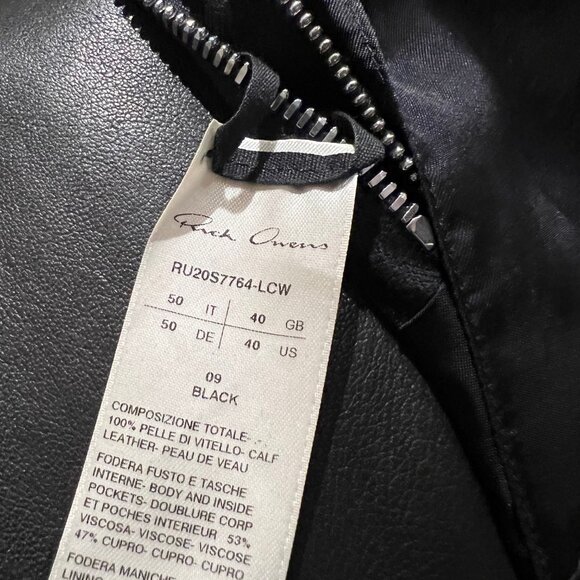 Rick Owens Leather Perfecto Jacket – SS20 Tecuatl - Picture 8 of 8